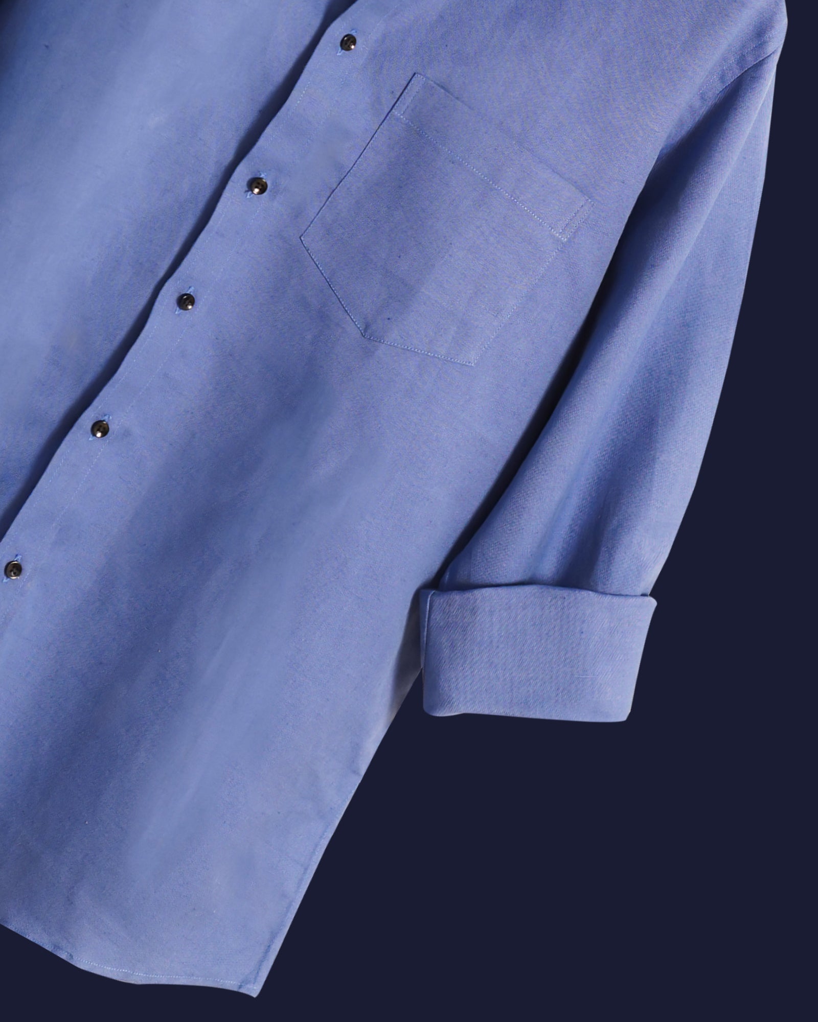 Blue Linen plain Shirt