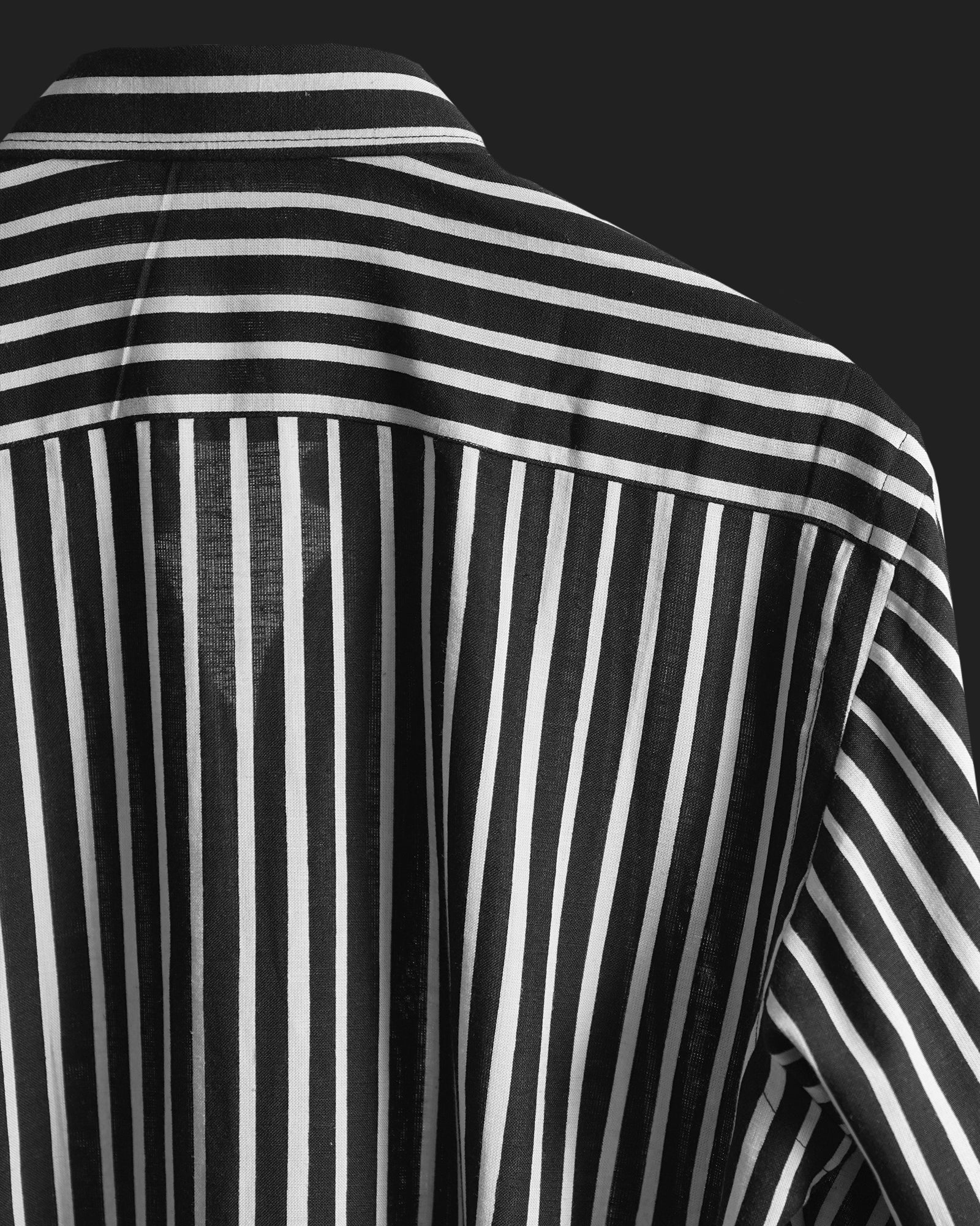 Black & White Vertical Stripe Shirt