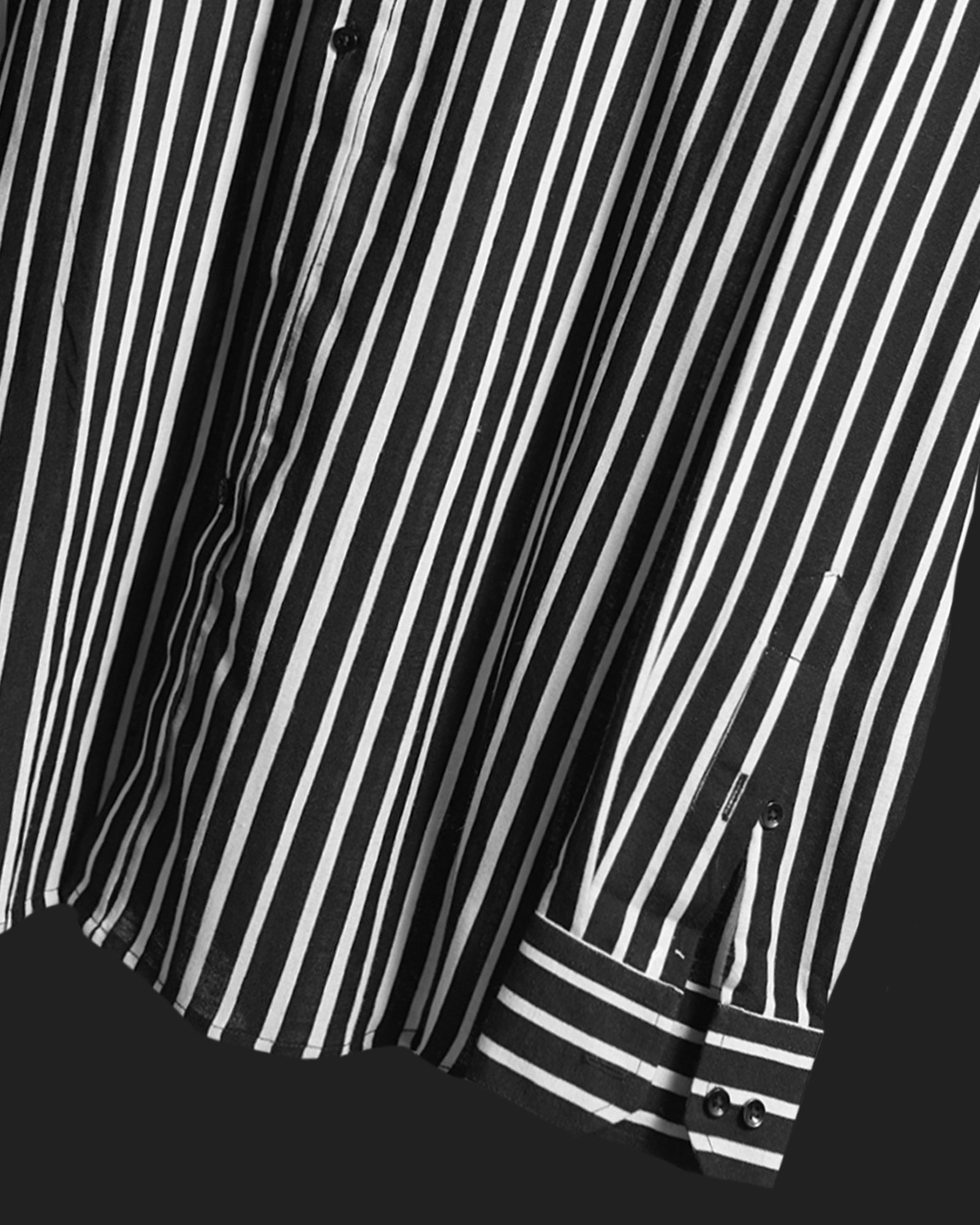Black & White Vertical Stripe Shirt