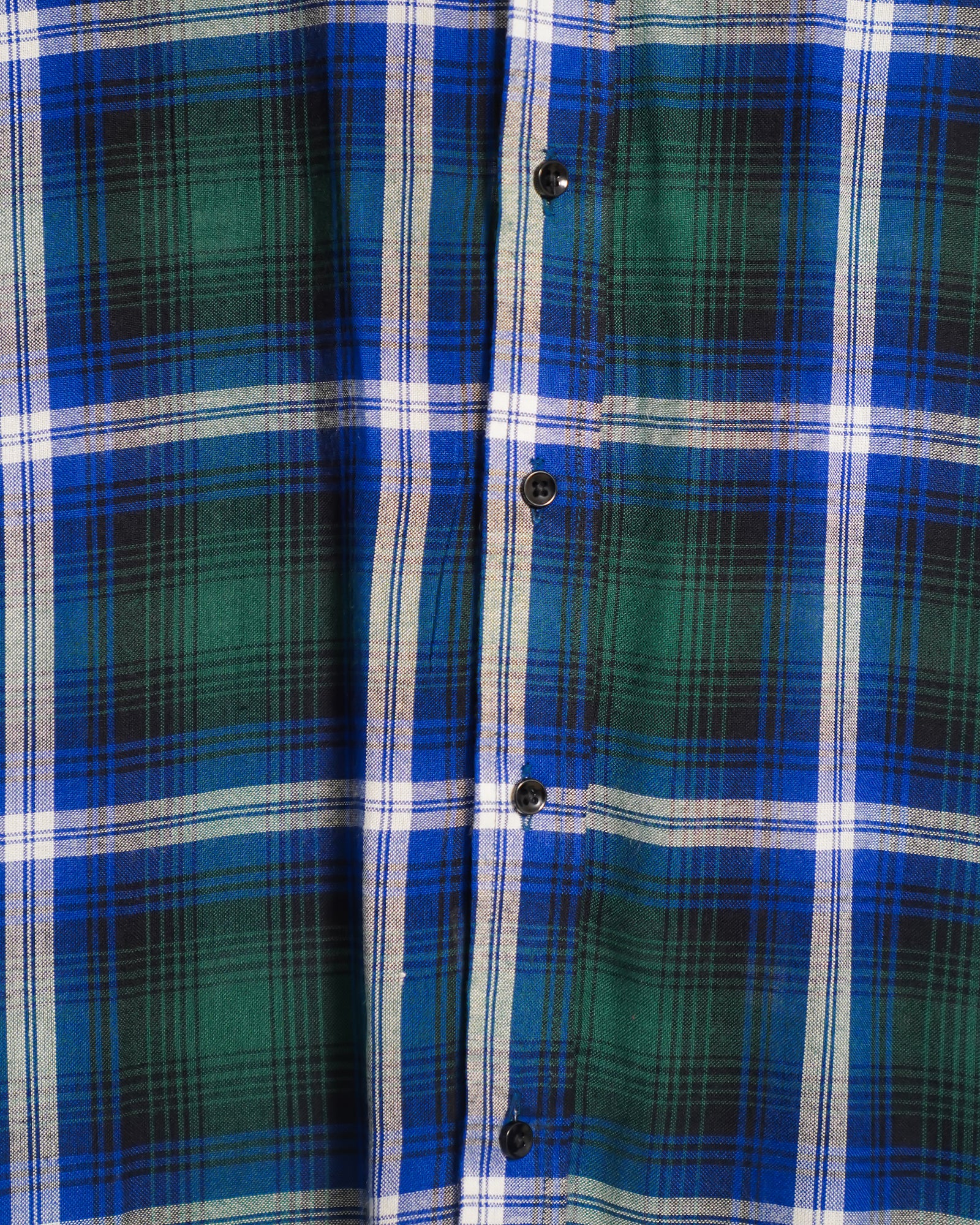 Blue Green and black gradient check shirt