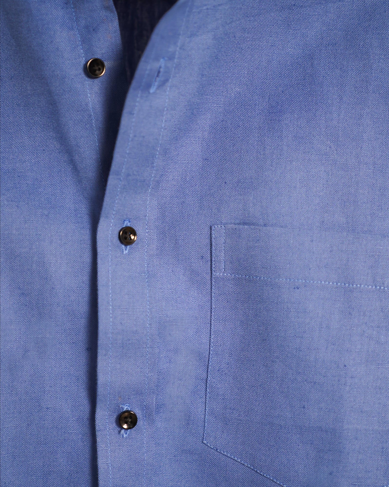 Blue Linen plain Shirt
