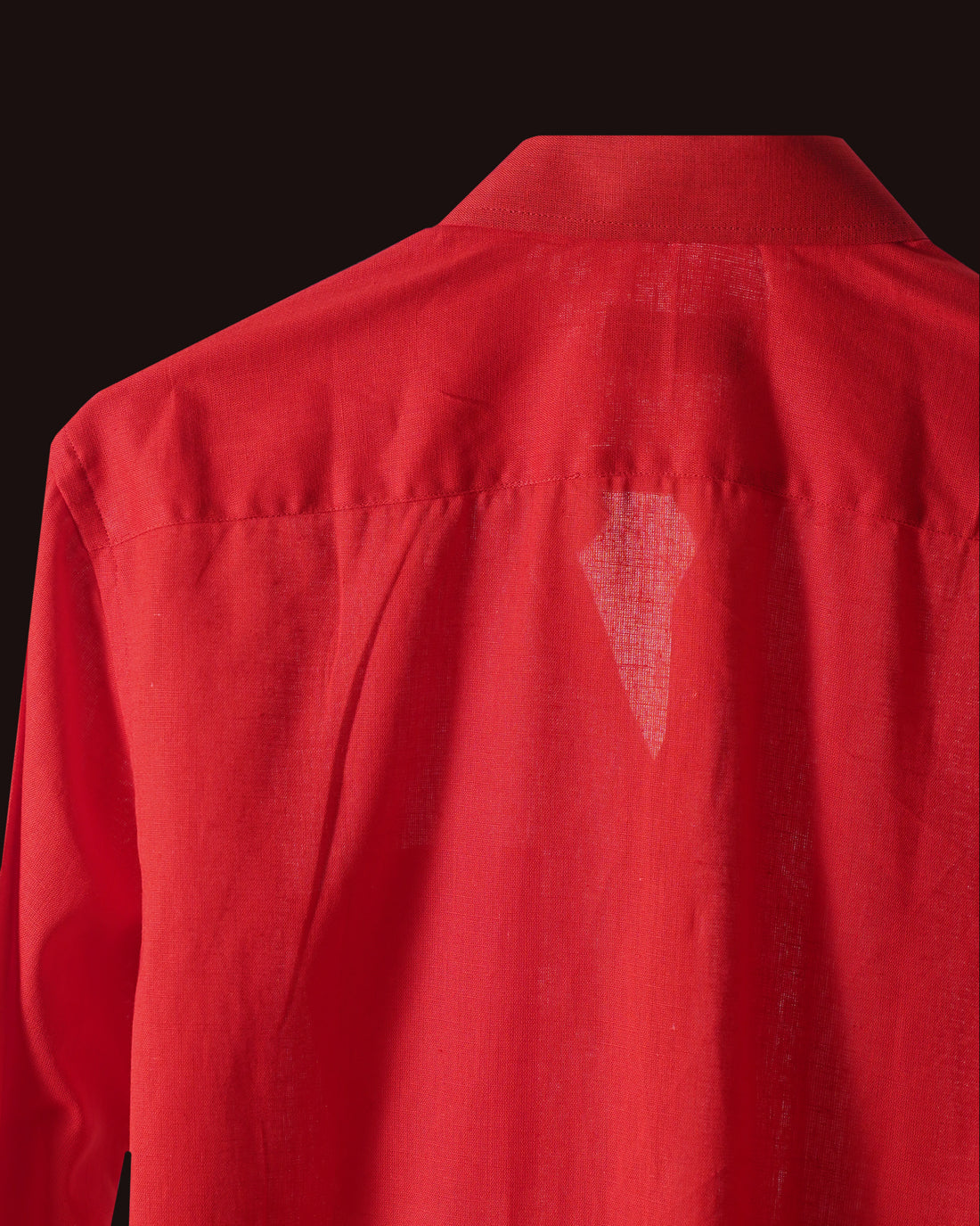 Red linen shirt