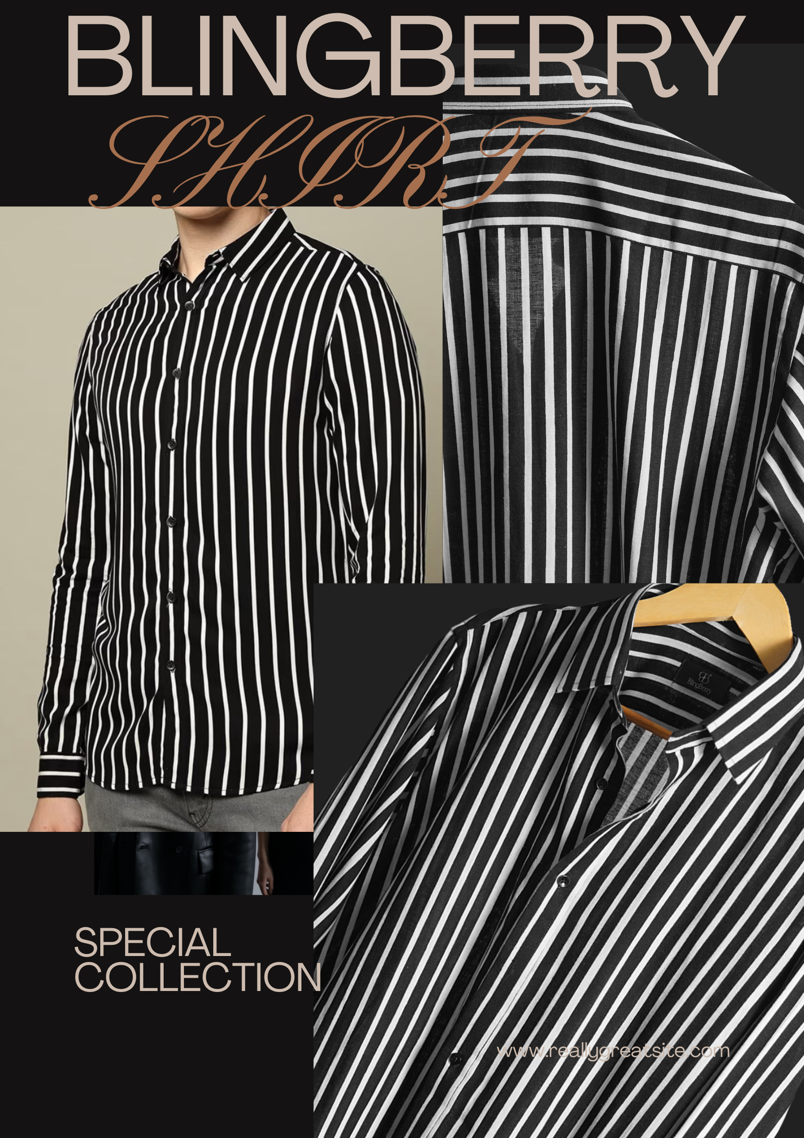Black & White Vertical Stripe Shirt
