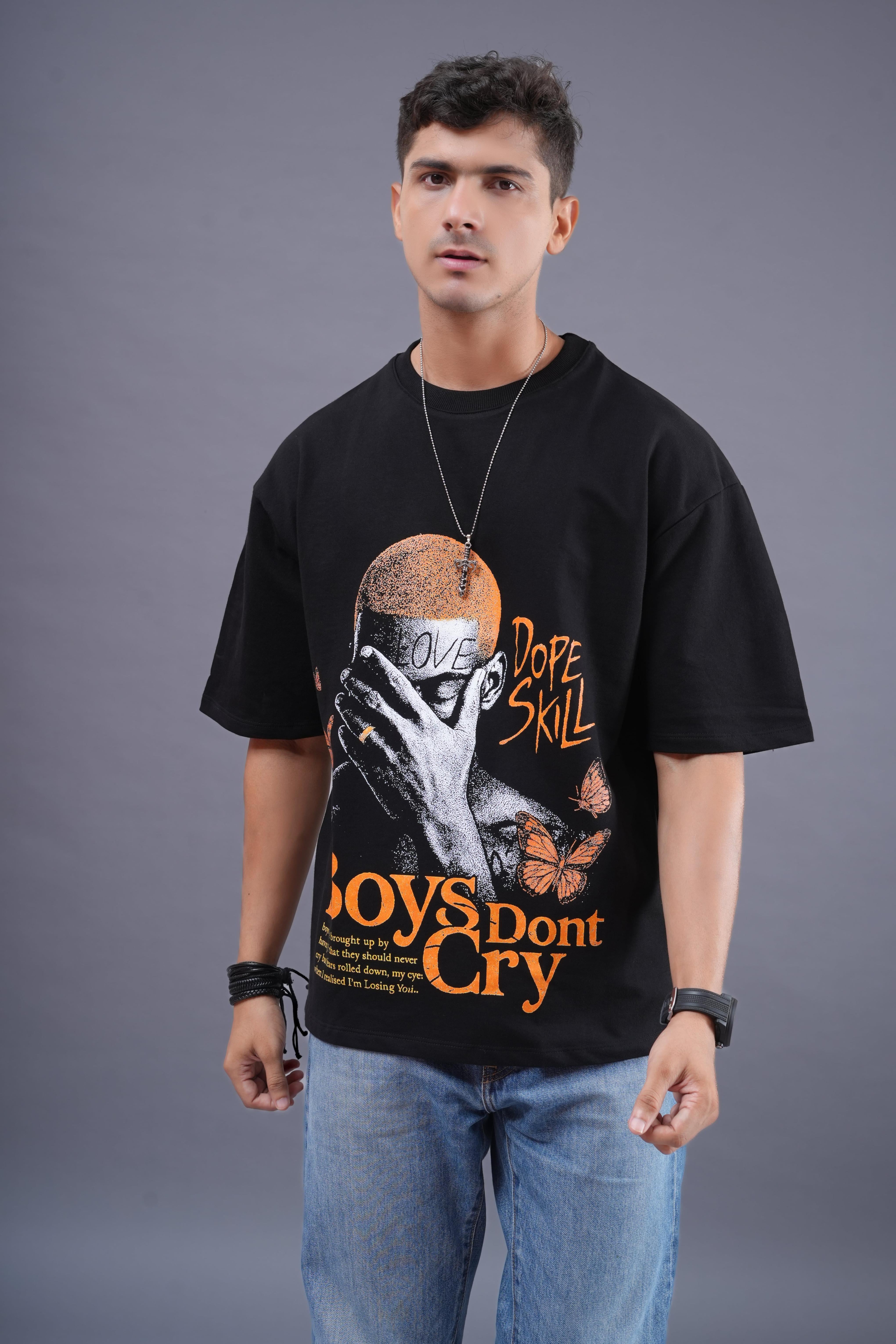 Boys Don't Cry Graphic Tee-BlingBerry