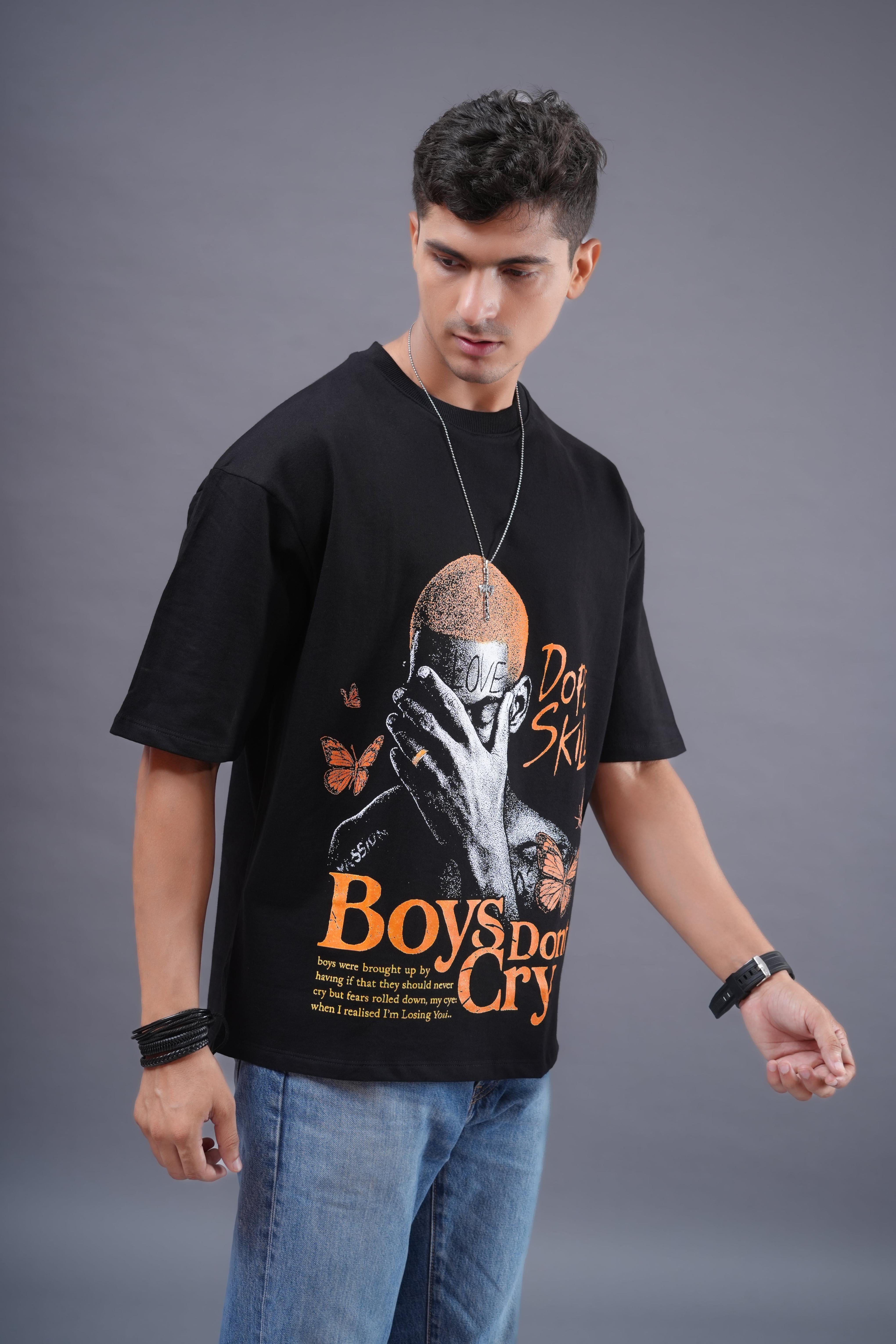 Boys Don't Cry Graphic Tee-BlingBerry