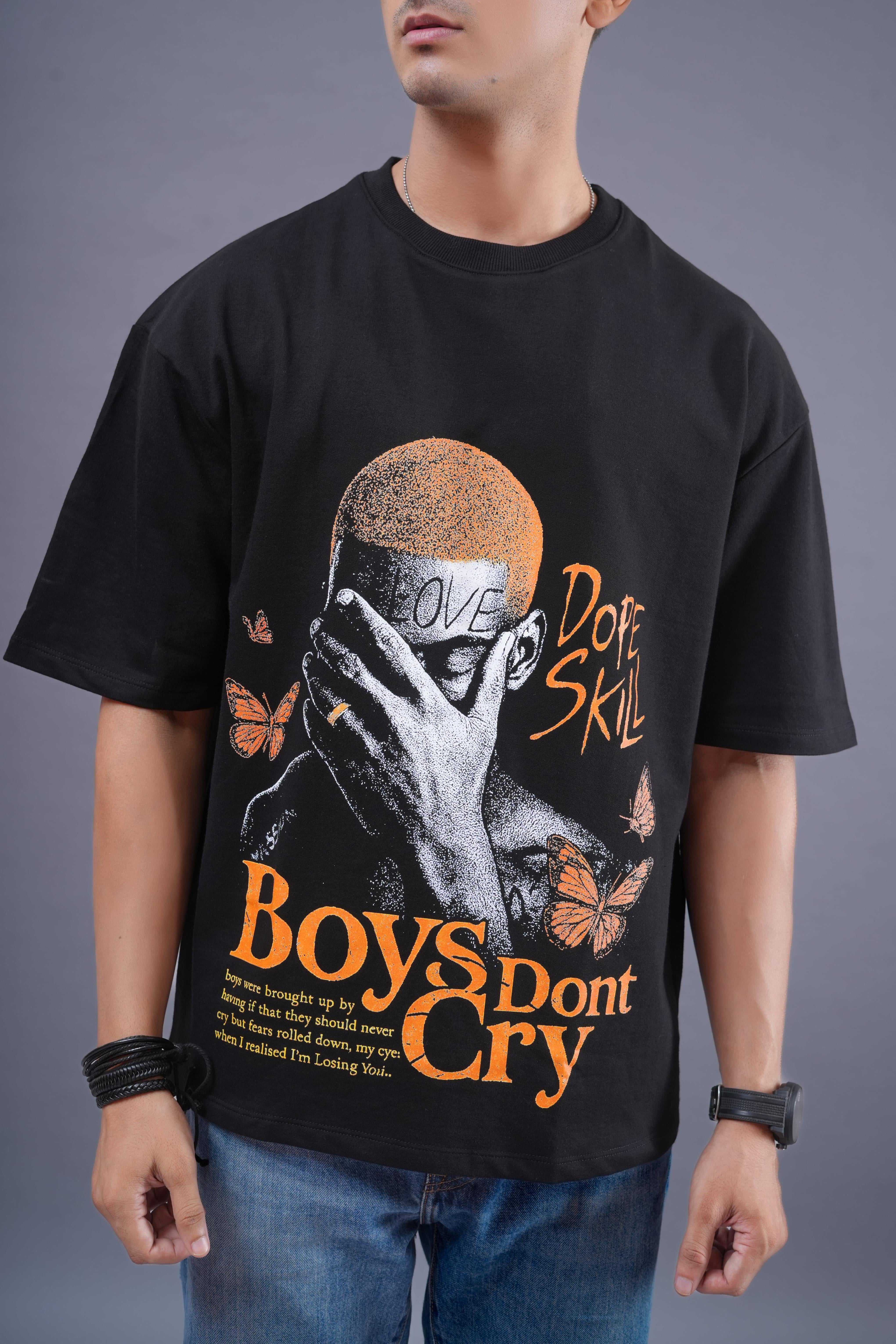 Boys Don't Cry Graphic Tee-BlingBerry