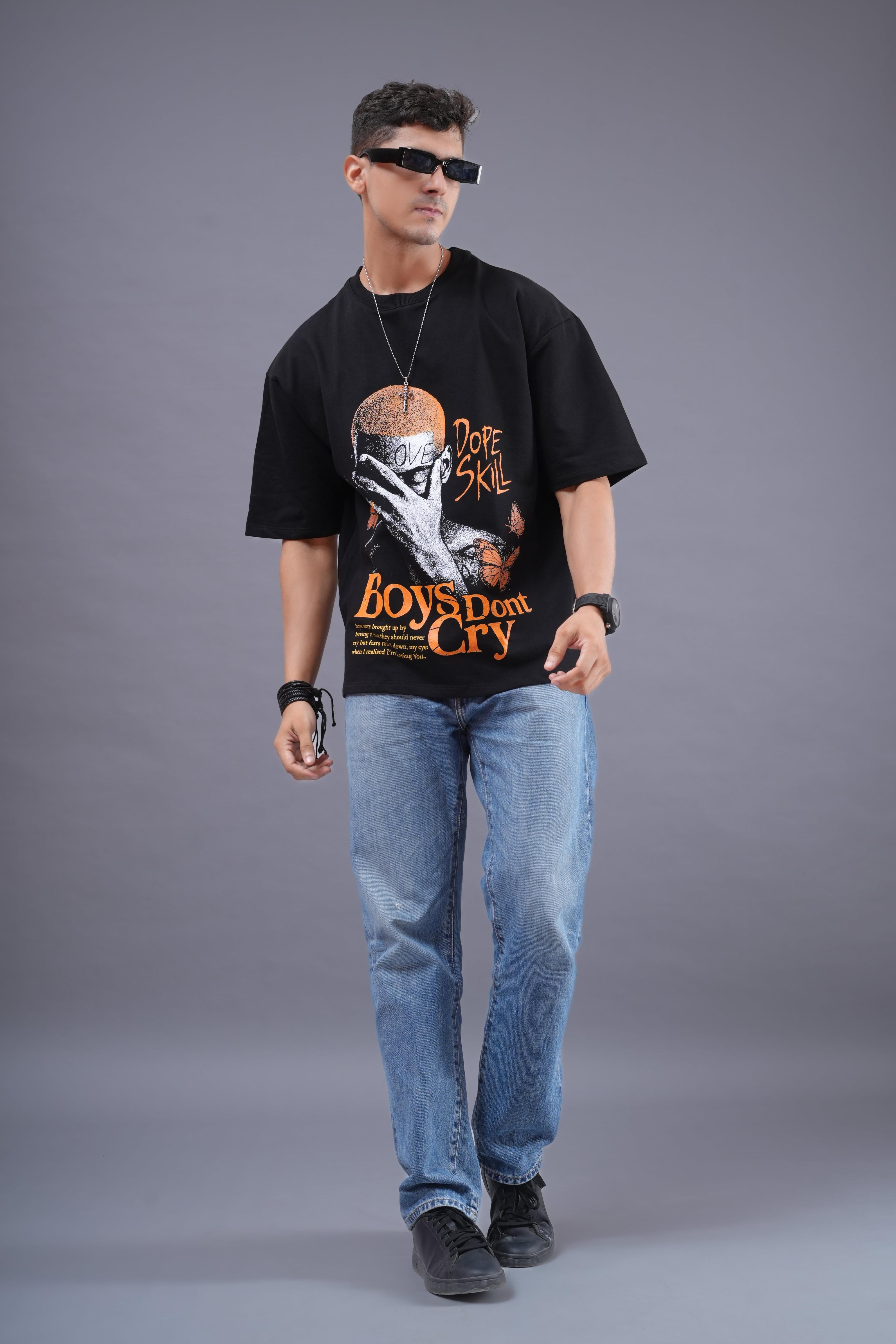 Boys Don't Cry Graphic Tee-BlingBerry