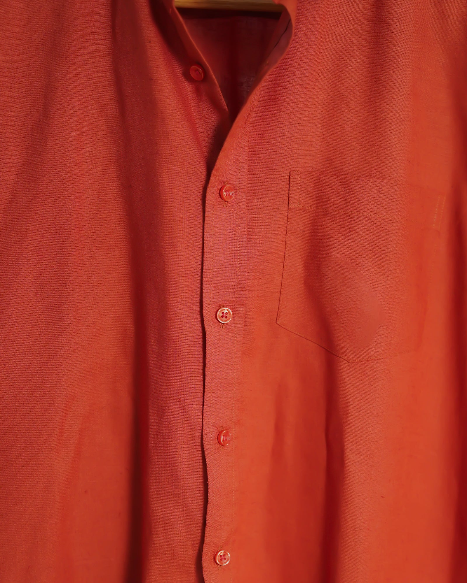 Orange Linen Shirt