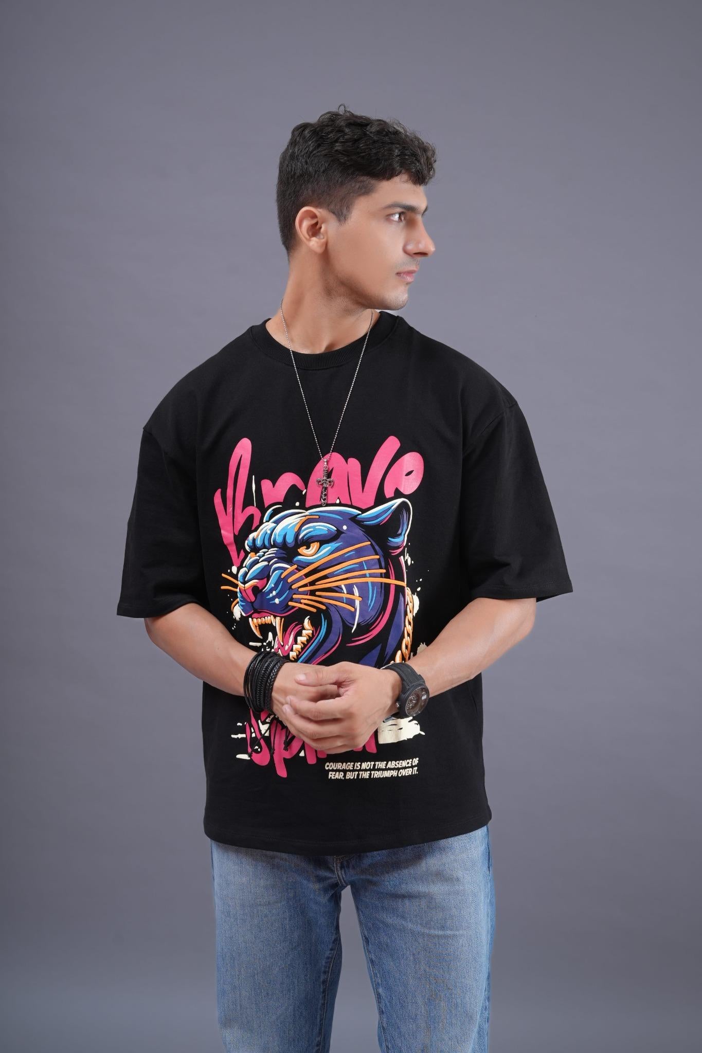 Brave Tiger Tee -BlingBerry