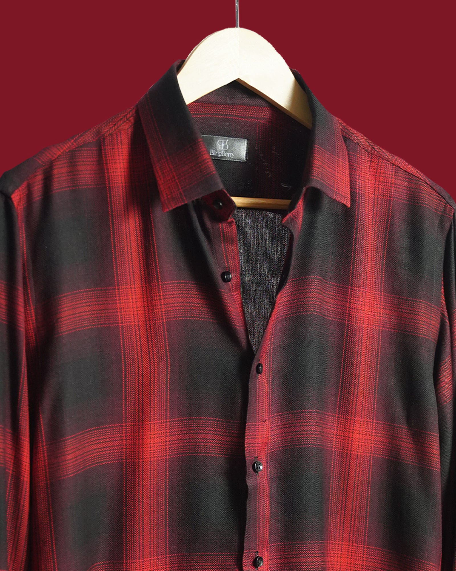 Red & Black Gradient check shirt