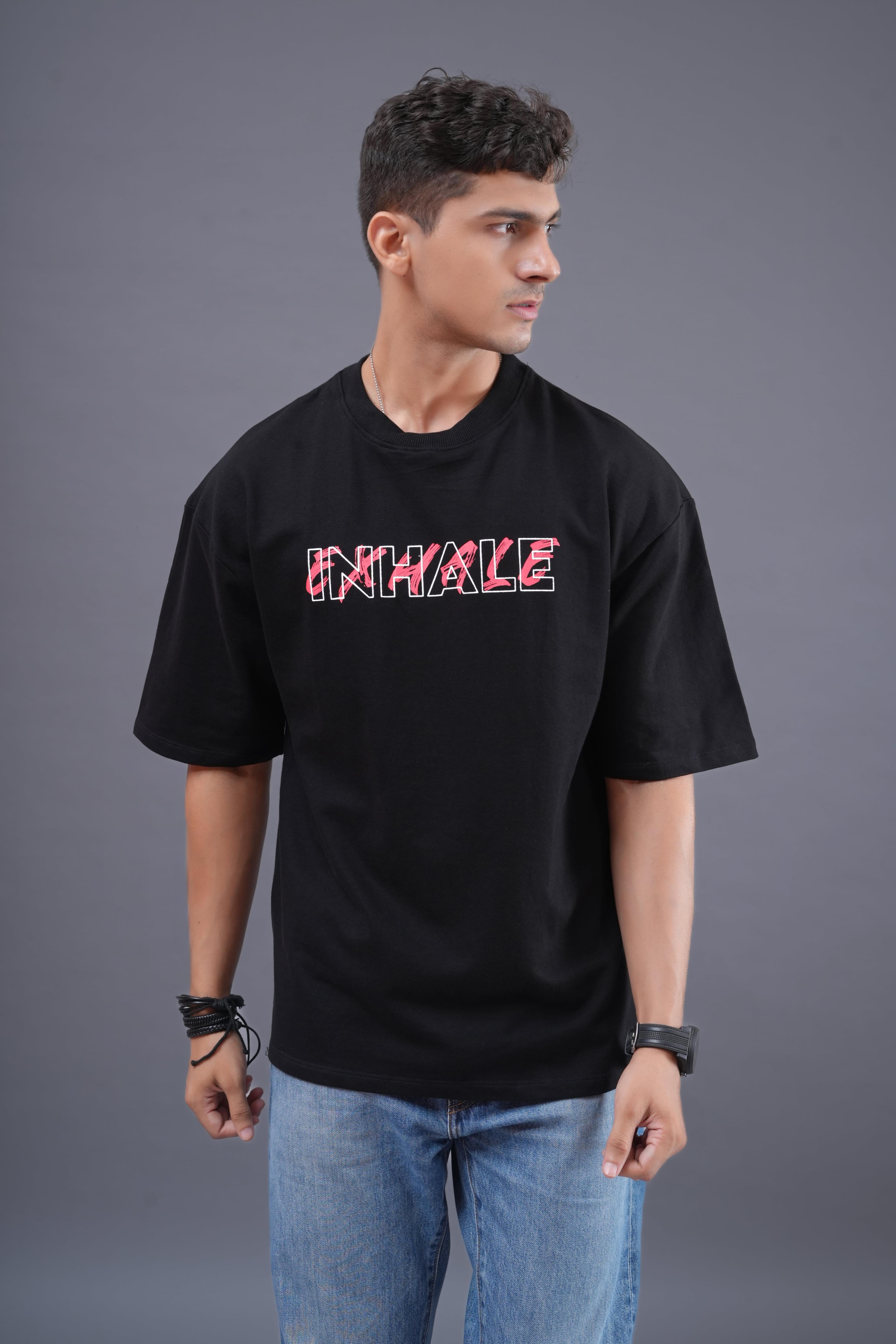 Inhale Graphic Tee-BlingBerry