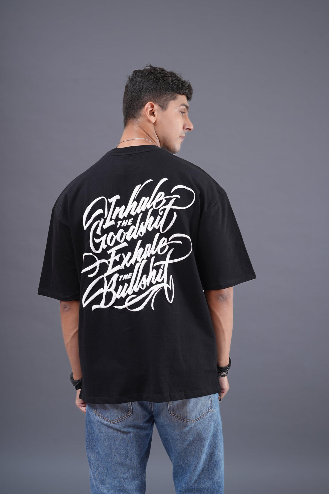 Inhale Graphic Tee-BlingBerry